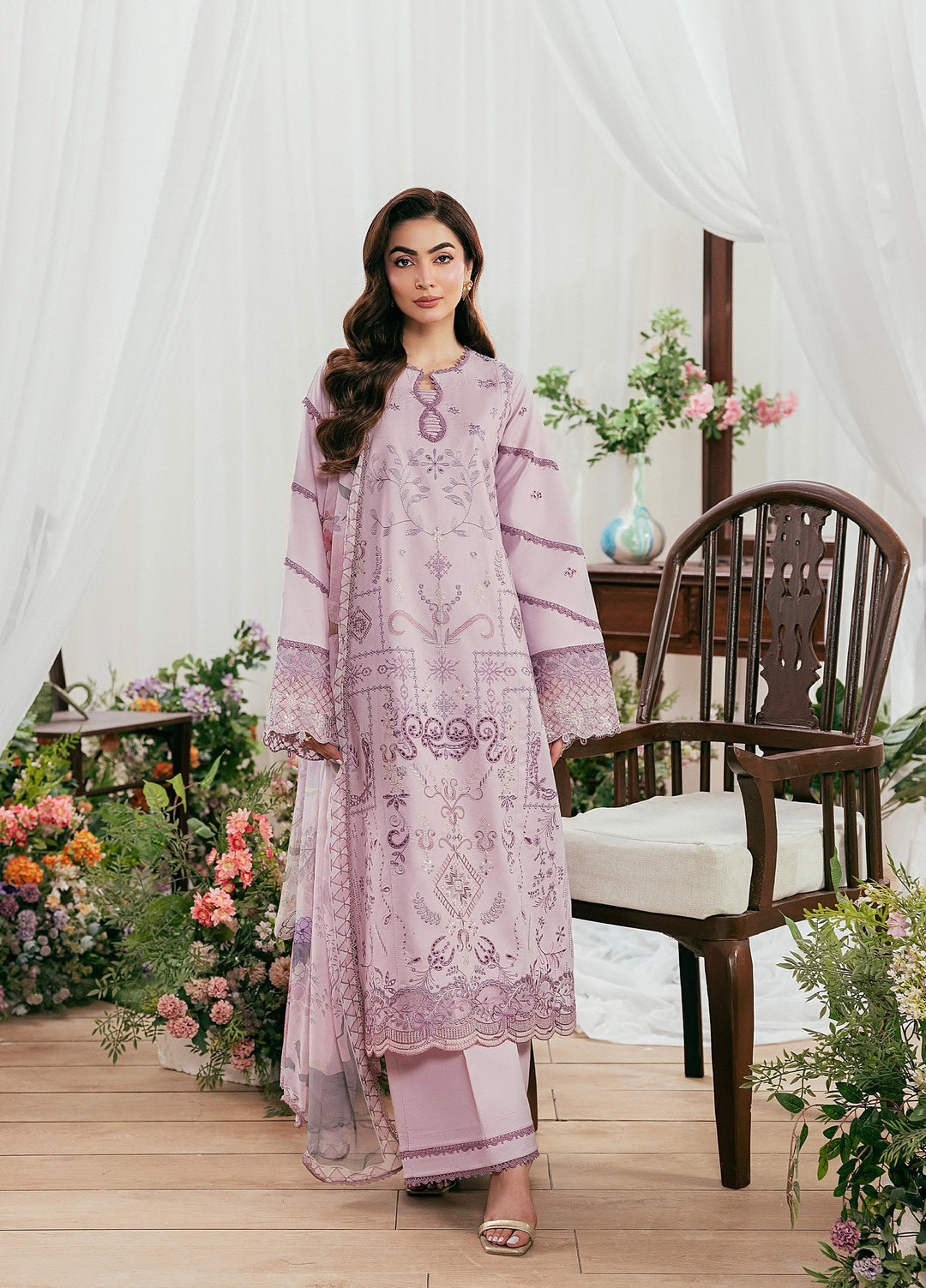 Zync by Florent Unstitched Embroidered Lawn 3 Piece Suit FL26ULZ FZ-7B - Summer Collection