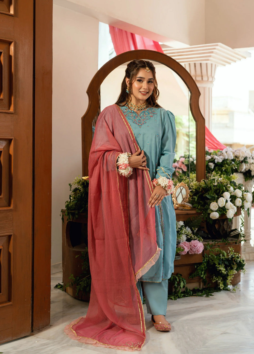 Omal by Komal Baat Paaki Women Dobby 3 Piece Pret Suit Hoorain - Festive Collection