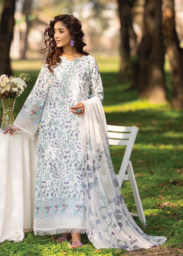Eden Garden by Humdum Unstitched Embroidered Lawn 3 Piece Suit HB26UED D-07 - Summer Collection