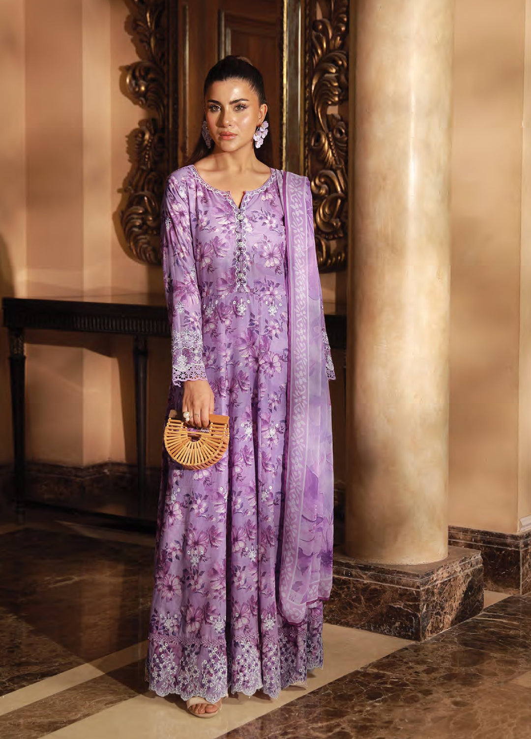 Komal Lawn by Lakhany Unstitched Embroidered Lawn 3 Piece Suit LSM26UK LG-RK-0097 - Summer Collection