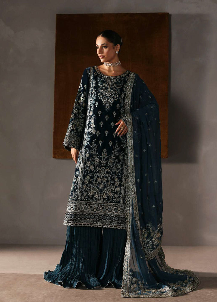 Marais by Gulaal Unstitched Velvet Embroidered 3 Piece Suits GL25VF GL-25-V11 Morena - Festive Collection