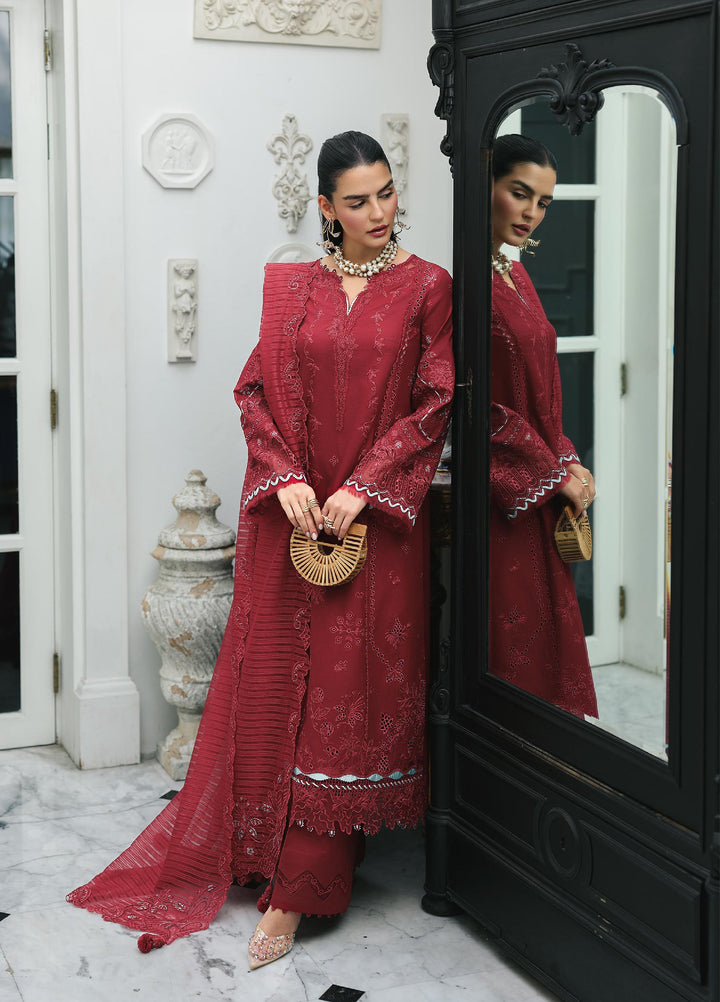 Q Line by Qalamkar Unstitched Chikankari Embroidered Lawn 3 Piece Suit QLK26UQL RP-16 QISTAH - Summer Collection