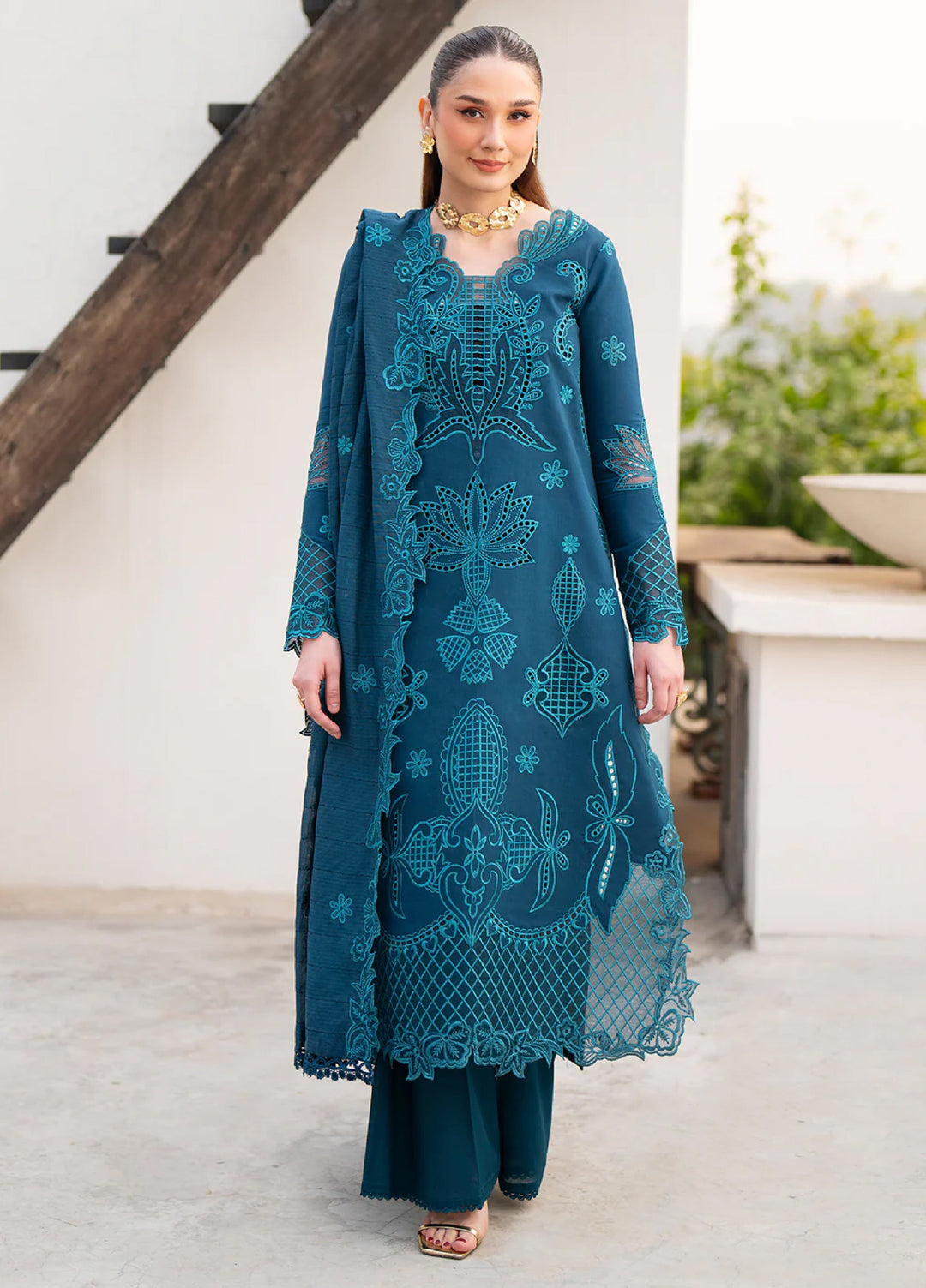 Angan by Mahnur Unstitched Embroidered Lawn 3 Piece Suit MN26UAL AAN-014 - Summer Collection