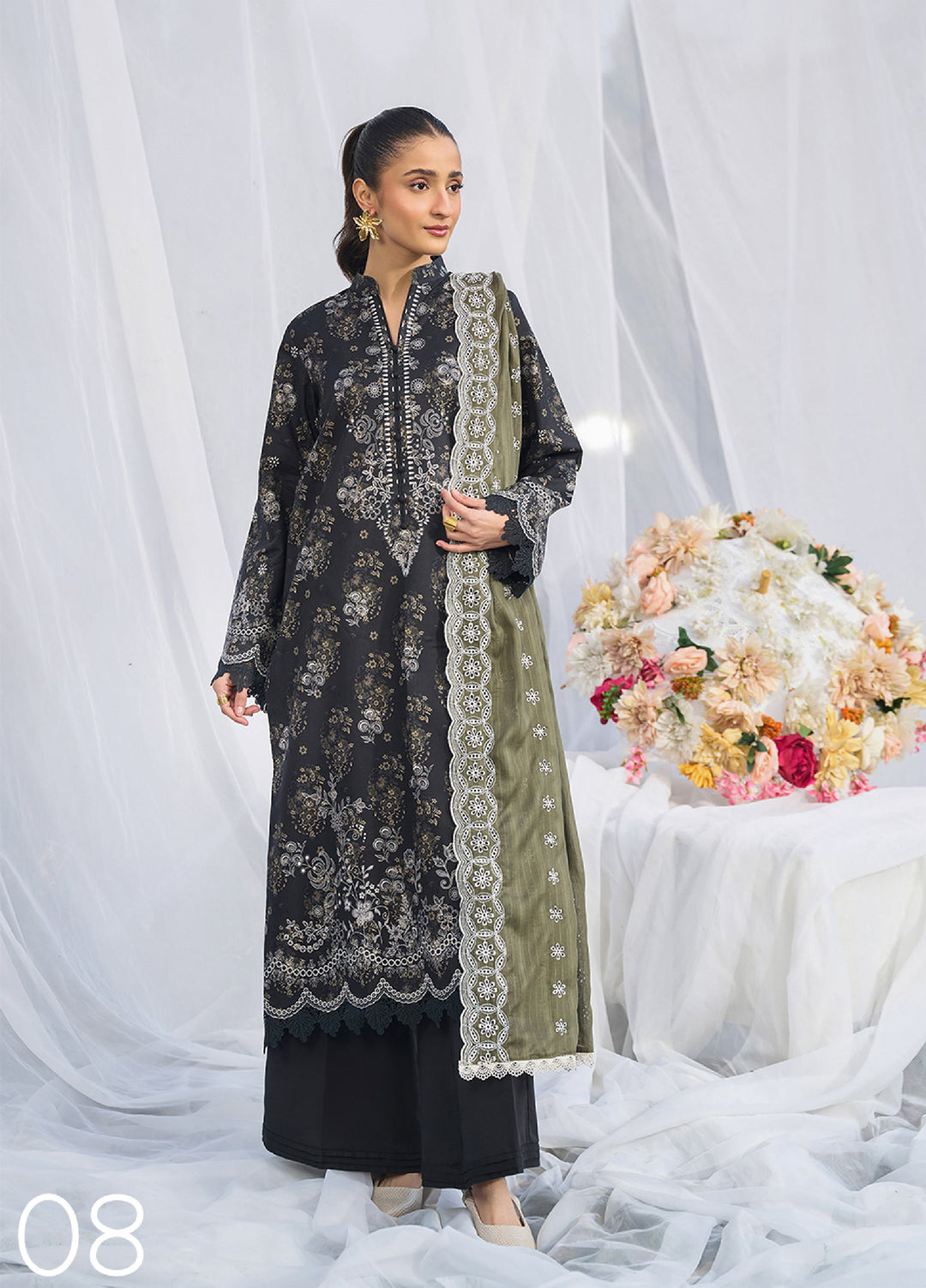 Raha Summer Prints by RajBari Unstitched Printed Lawn 3 Piece Suit RB26URS D-02 - Summer Collection