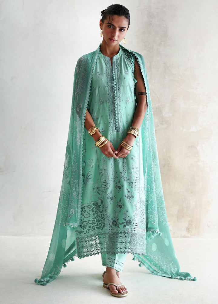 The Luxe by Gul Ahmed Unstitched Embroidered Lawn 3 Piece Suit GA26ULL Jade Mirage BM 62061 - Casual Collection