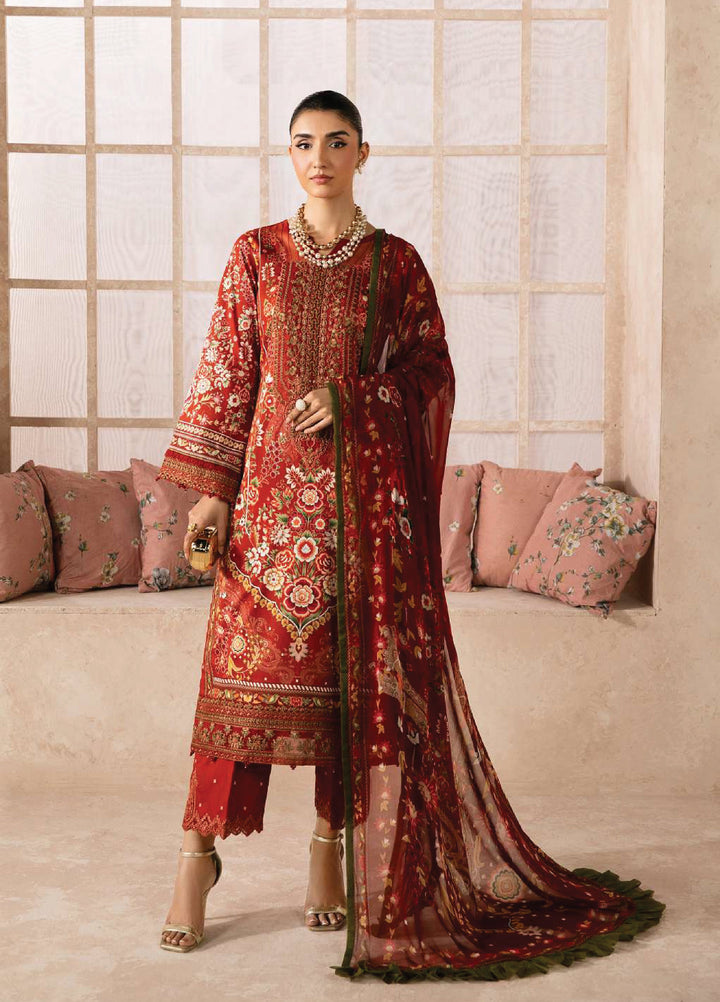 Gulaal Unstitched Embroidered Lawn 3 Piece Suit GL26ULF Calyx D-7 - Festive Collection