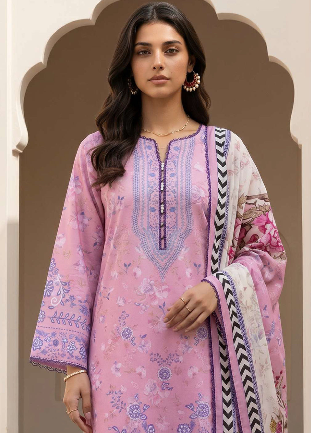 Zellbury Unstitched Printed Lawn 3 Piece Suit ZB26UCVII WUS26X31023 - Casual Collection