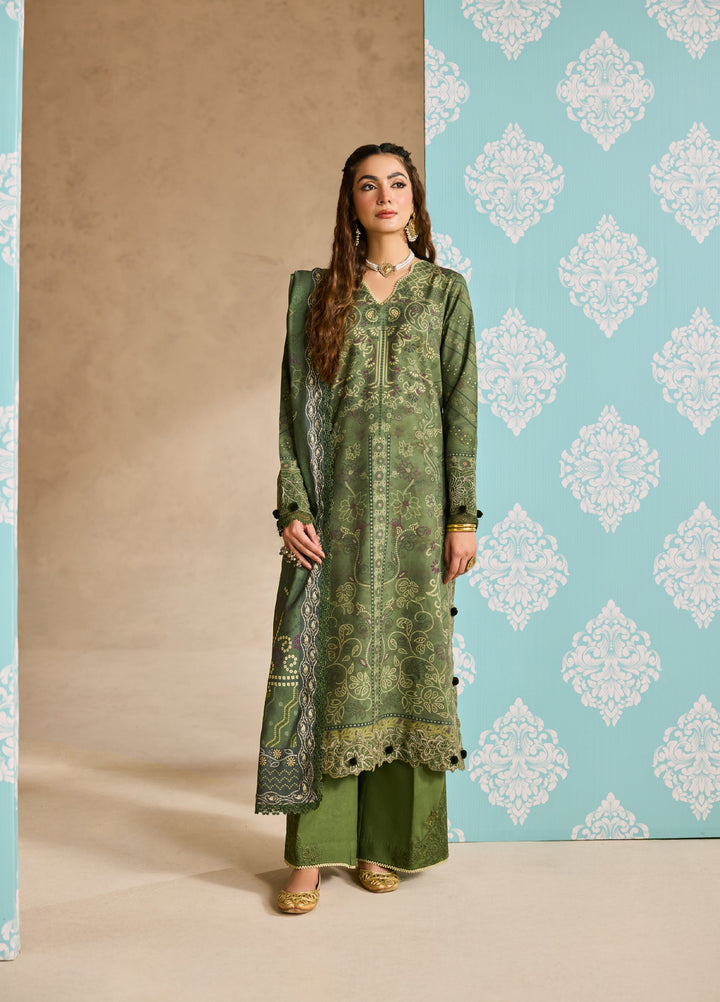 Zync by Florent One Nation Unstitched Khaddar Embroidered Suits 3 Piece FL25ON FL-8A - Winter Collection