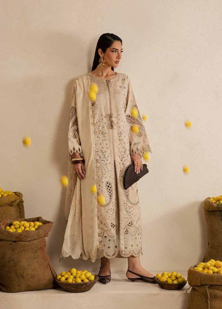 Nureh Exclusive Unstitched Lawn Karandi Embroidered 3 Piece Suit NU26UE NE-218 - Spring Collection