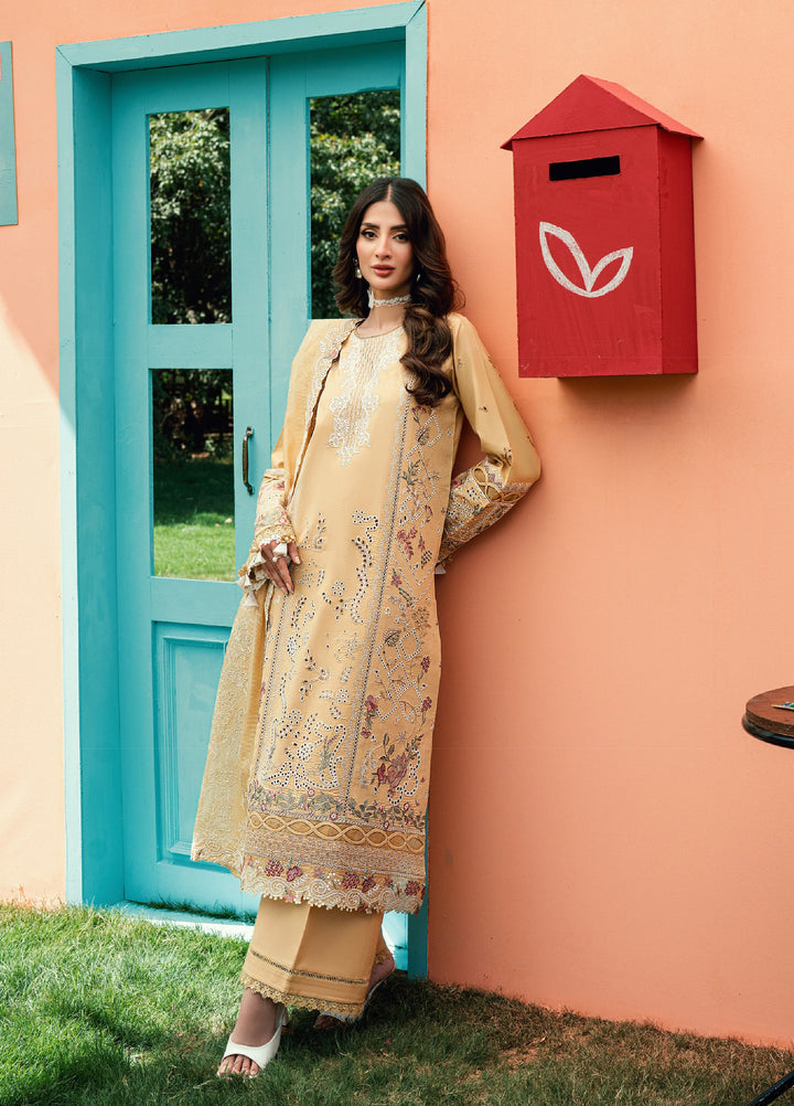 Florent Unstitched Embroidered Lawn 3 Piece Suit FL26ULE FEF-5A - Eid Collection