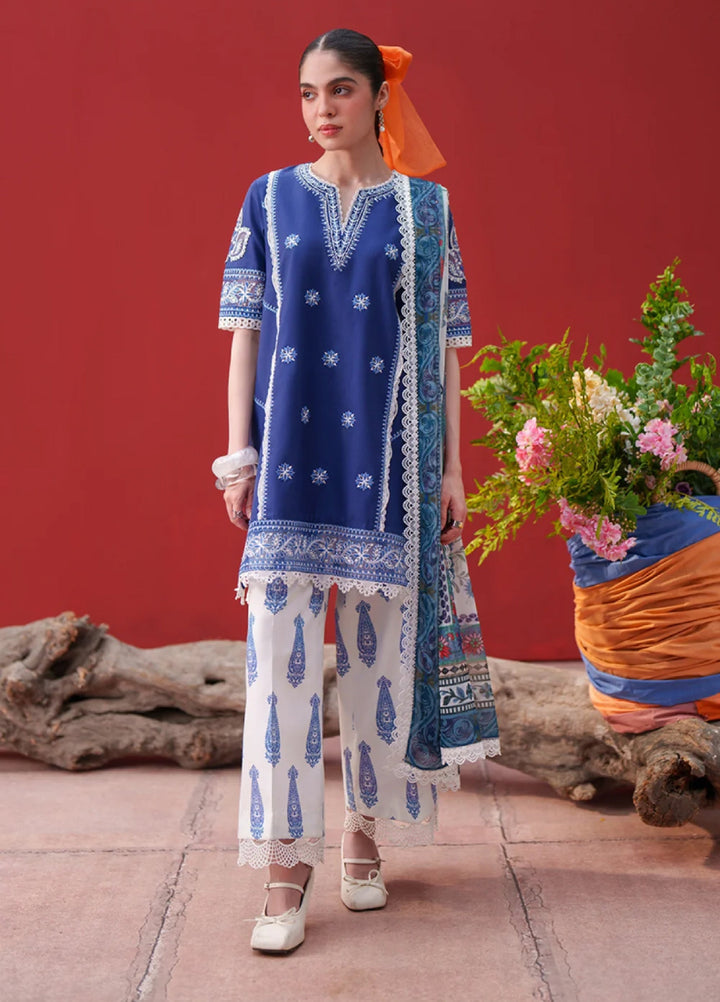Laanem by Saira Rizwan Unstitched Embroidered Lawn 3 Piece Suit SR26ULL ZOYA-A - Summer Collection