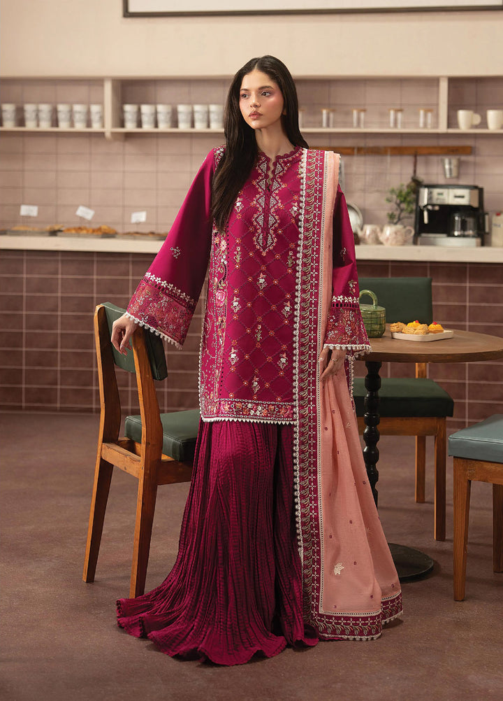 Brewed by Ayzel Unstitched Embroidered Lawn 3 Piece Suit AAF26UBL Doppio ZWU-0143-3PO - Festive Collection