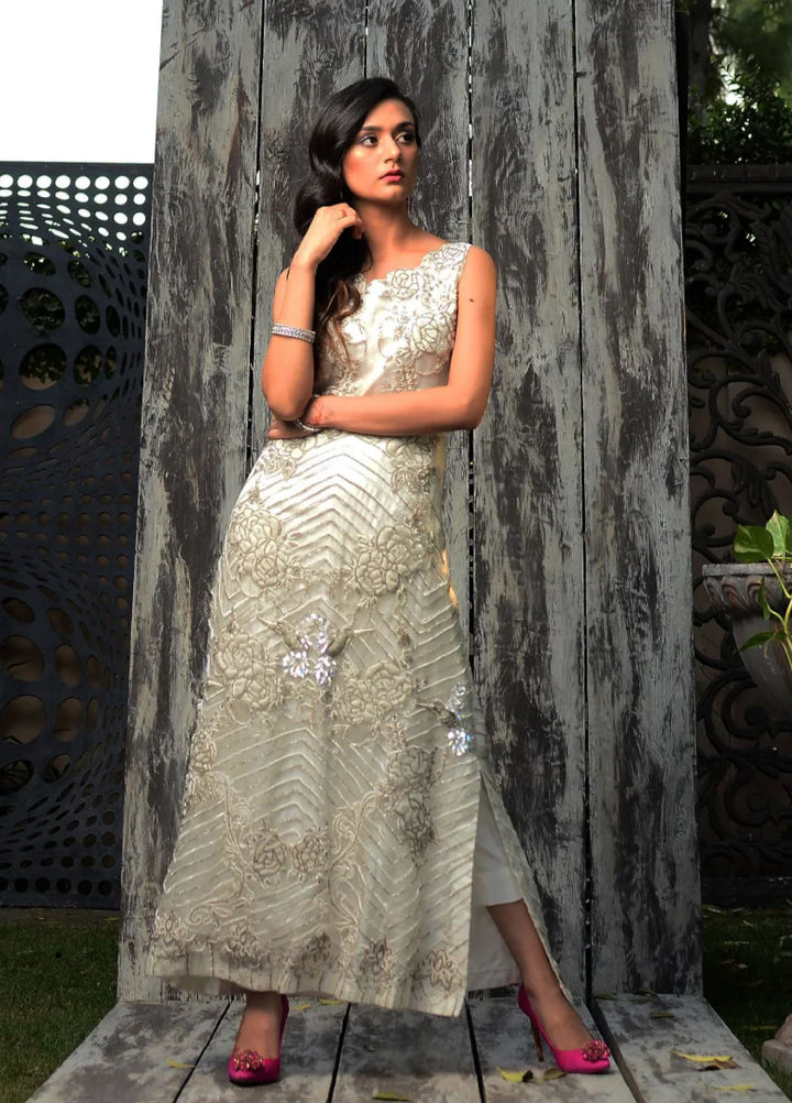 Luxe By Hues Atelier Women Pret 1 Piece White Loom - Formals Collection