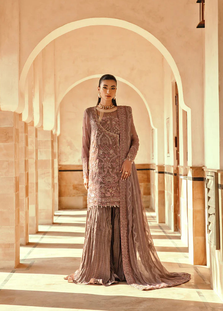 Mehr-un-Nissa By Florent Unstitched Wedding Embroidered Chiffon 4 Piece FL25 FL-2 KASHMALA - Formals Collection