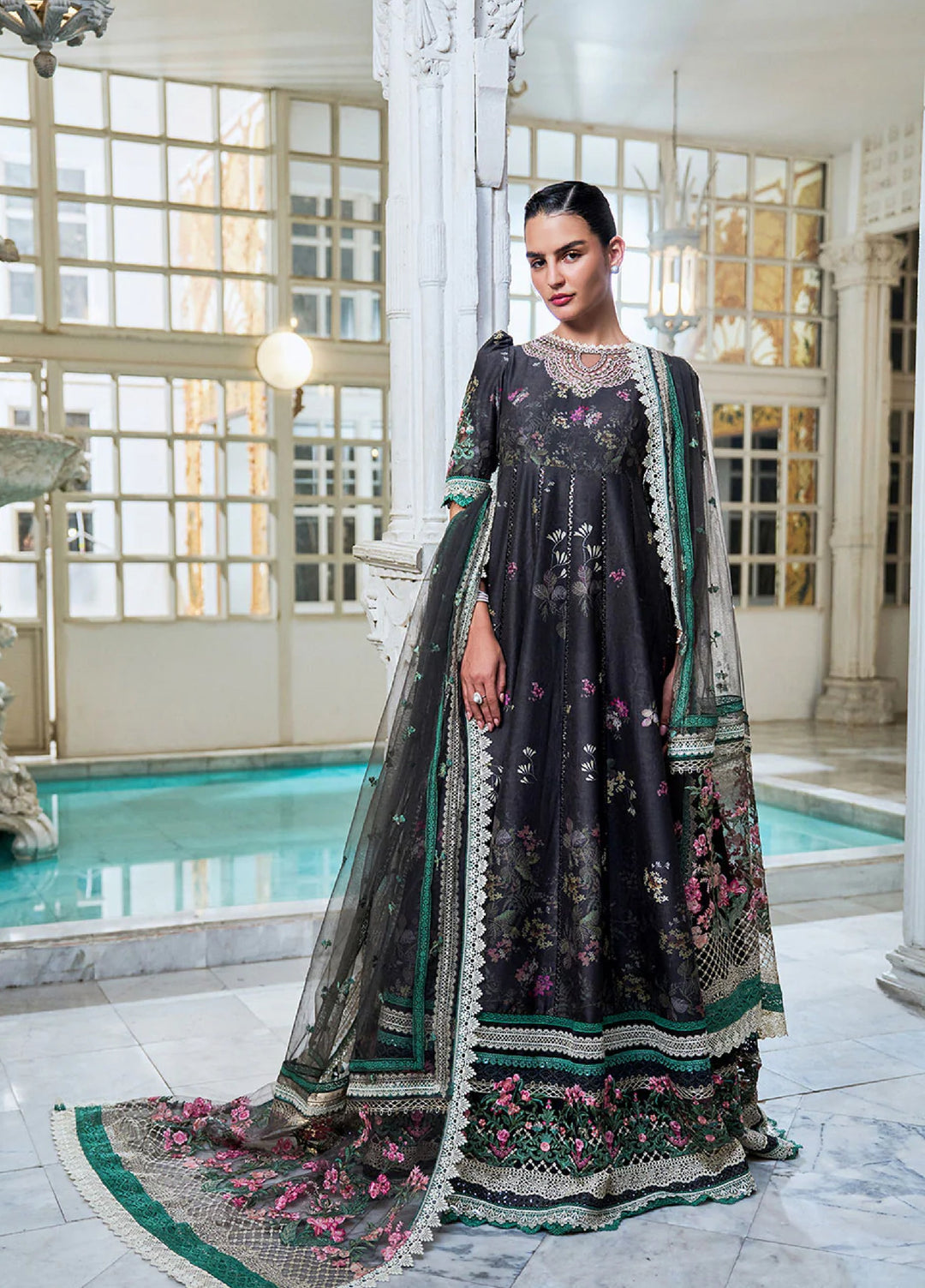 Sobia Nazir Unstitched Embroidered Luxury Lawn 3 Piece Suit SN26ULE D-10 A - Eid Collection