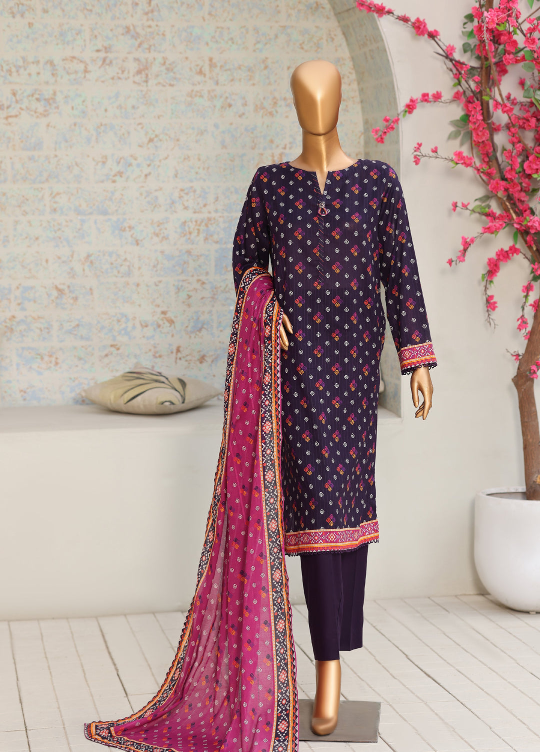 Nayab by HZ Textiles Unstitched Printed Cotton Lawn 3 Piece Suit HZ28UN NPC-03 - Casual Collection