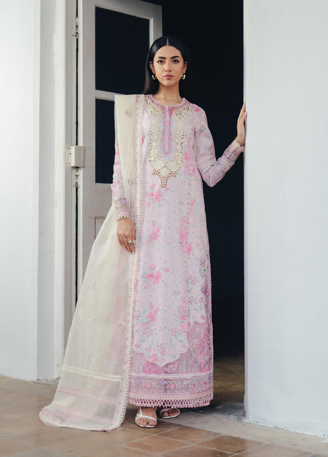 Daybreak by Afrozeh Unstitched Printkari Embroidered Lawn 3 Piece Suit AF26UDB D-1 SKYDUST - Summer Collection