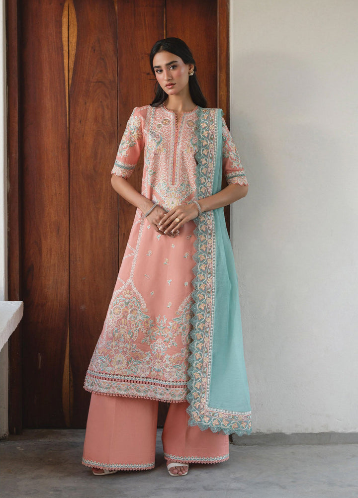 Whisper by Ayzel Unstitched Embroidered Lawn 3 Piece Suit AAF26ULW Dove ZWU-0134-3PO - Eid Collection