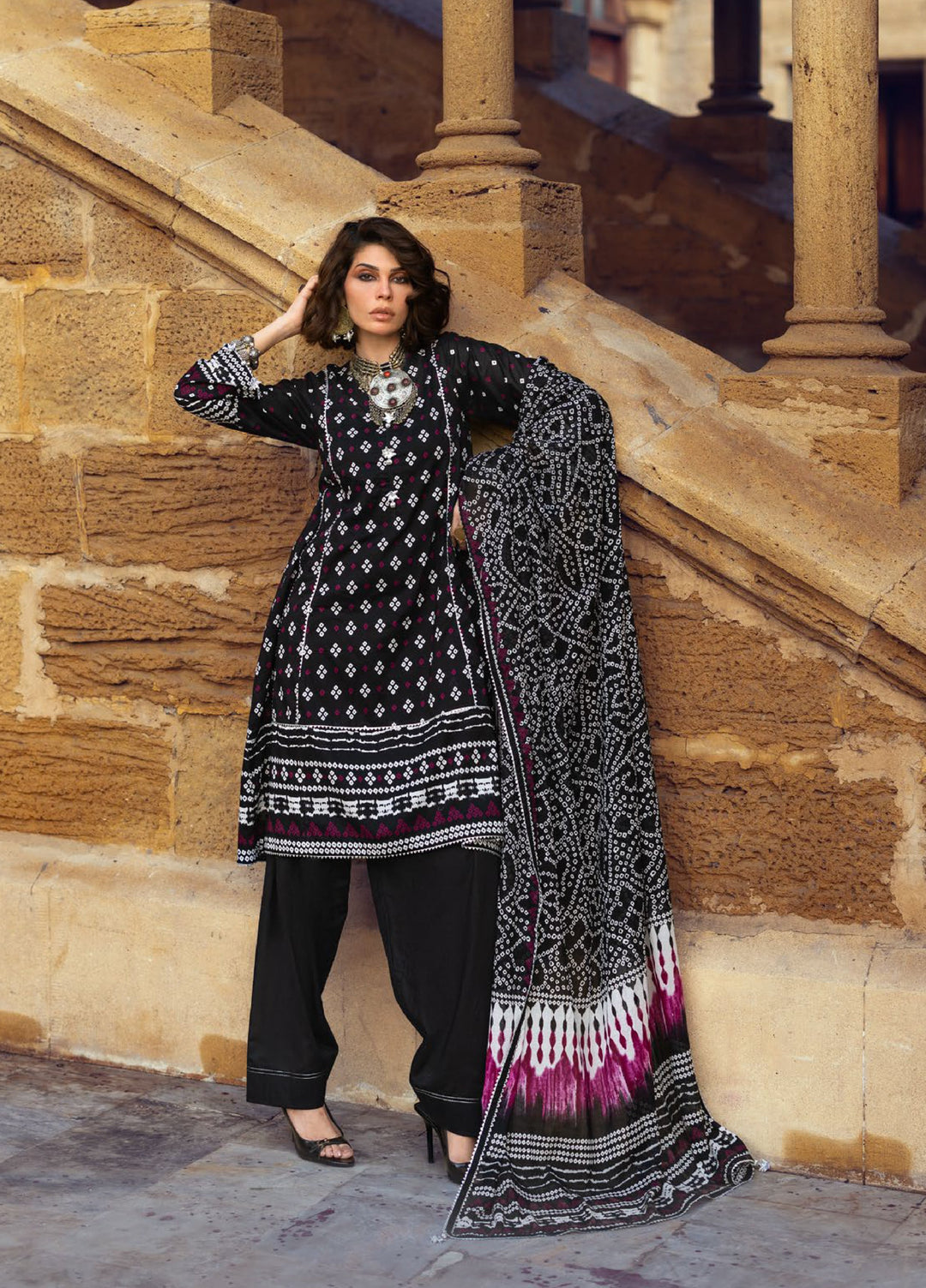 The Chunri by Gul Ahmed Unstitched Printed Lawn 3 Piece Suit GA26UTCL CL-52175 A - Summer Collection
