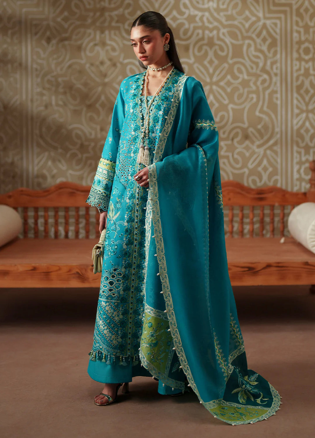 Mashriq by Bin Ilyas Unstitched Embroidered Lawn 3 Piece Suit BI26UML D116B - Festive Collection