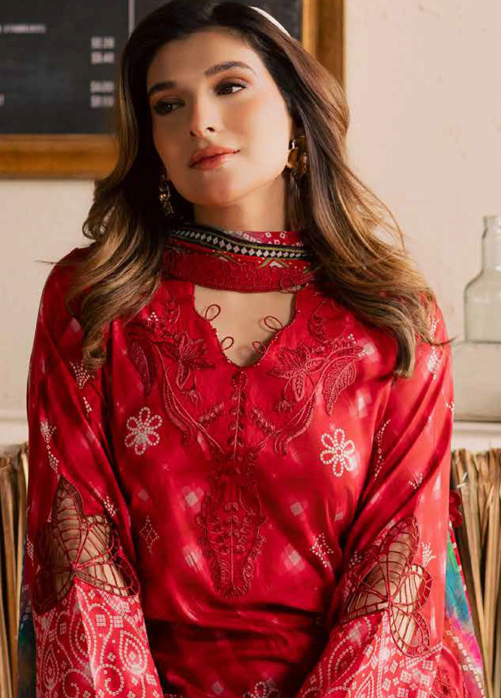 Gardenia by Nureh Unstitched Embroidered Lawn 3 Piece Suit NU26ULG NSG-223 - Summer Collection