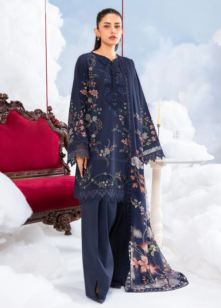 M Basics by Maria B Unstitched Embroidered Lawn 3 Piece Suit MB26SSEL MB-CUSV14-07B - Eid Collection