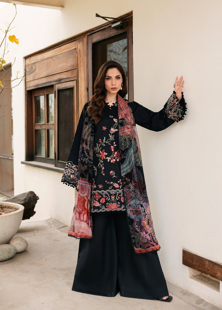 Zync by Florent Unstitched Embroidered Lawn 3 Piece Suit FL26ULZ FZ-1B - Lawn Collection