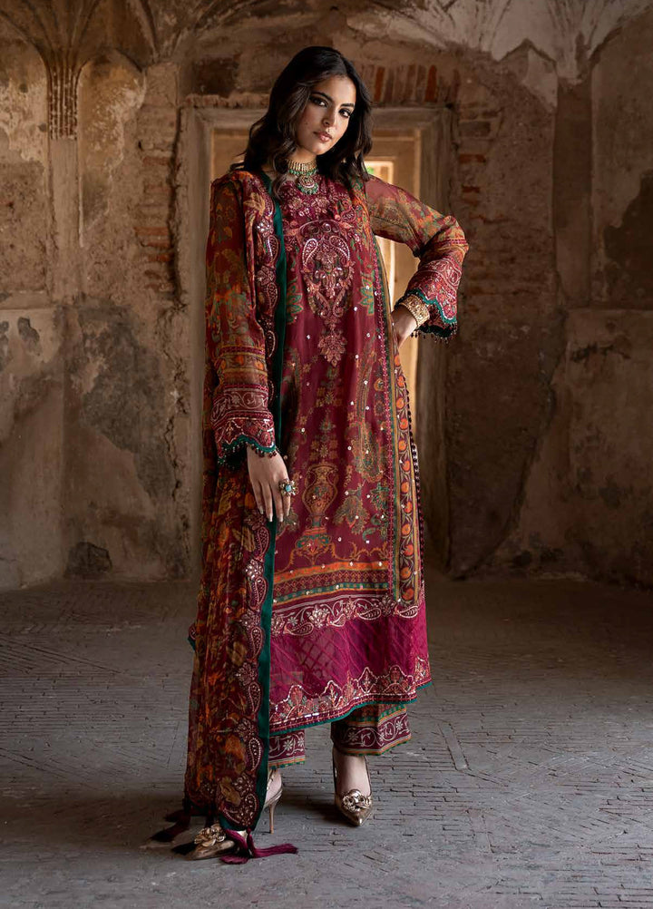 Vasal by Charizma Unstitched Embroidered Chiffon 4 Piece Suit CHR26UVC VSLW6-04 - Festive Collection