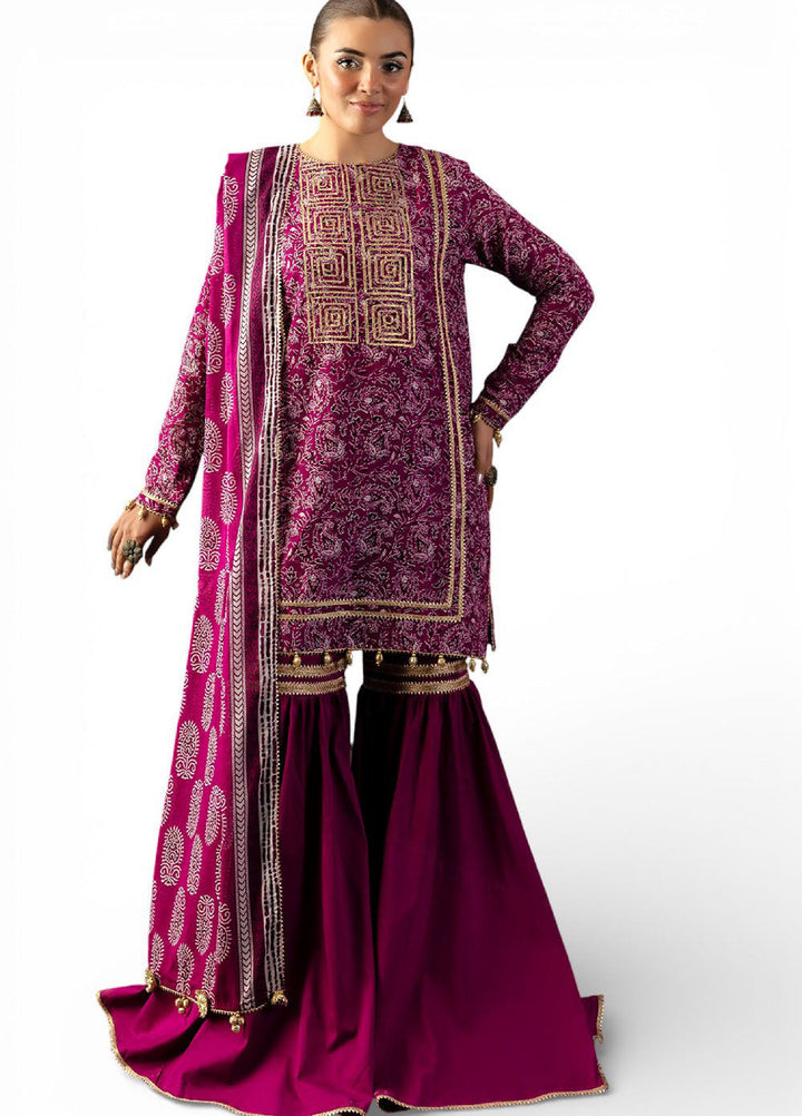 Heritage by Gul Ahmed Unstitched Embroidered Lawn 3 Piece Suit GA26UFH CL-62041 - Summer Collection