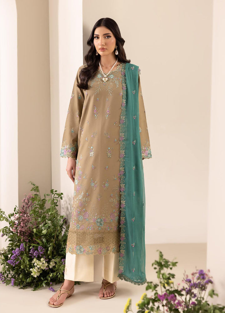 RajBari Exclusive Unstitched Embroidered Lawn 3 Piece Suit RB26UE D-3 - Summer Collection