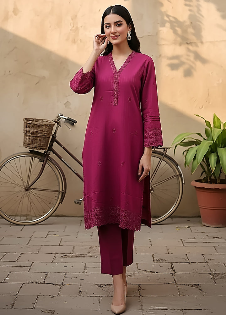 Lakhany Women Ready To Wear Embroidered 2 Piece Cambric LG-IZ-0414-W-EMB-2P - Winter Collection