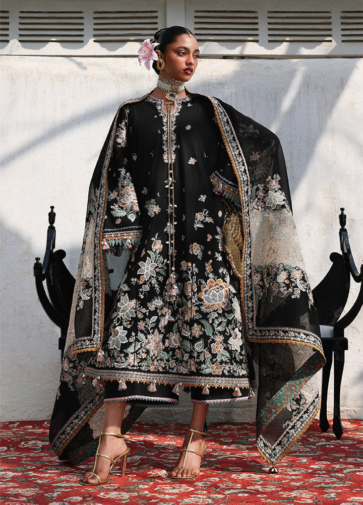 Kalabagh by Hussain Rehar Unstitched Embroidered Luxury Lawn 3 Piece Suit HR26UKL D8 Sable - Festive Collection