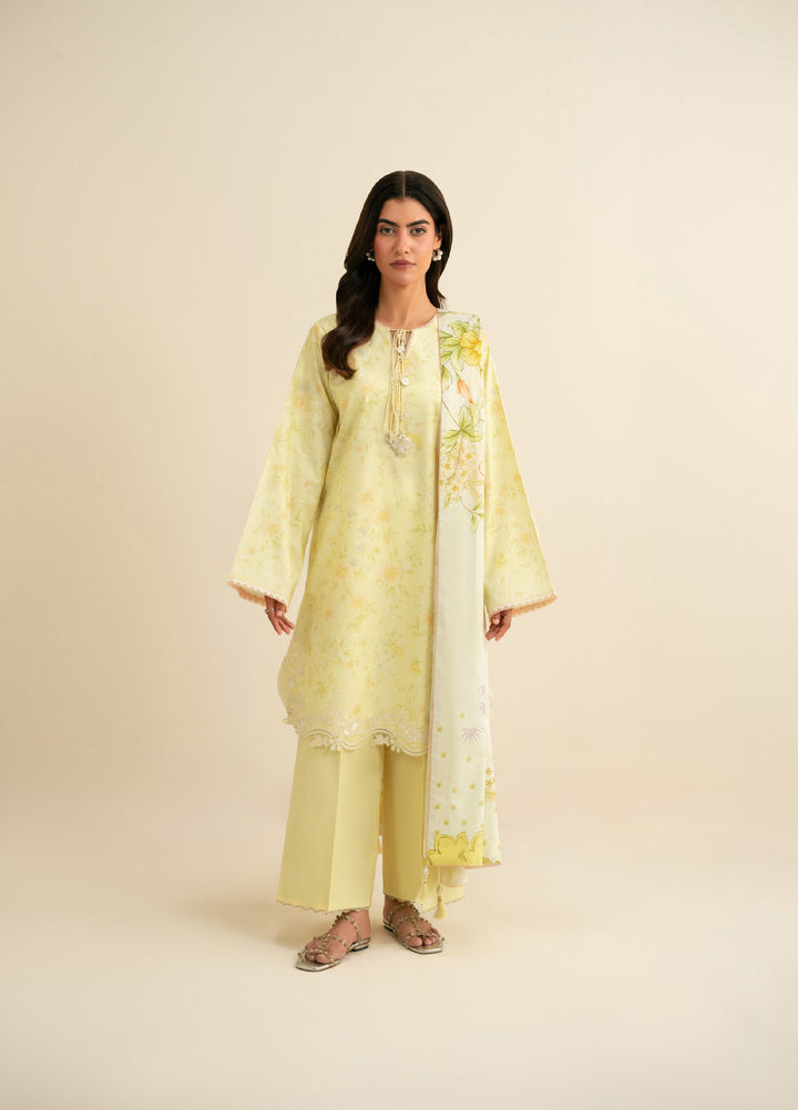 Seran Essentials Unstitched Printed Lawn 3 Piece Suit SN26UEL Solene D-04 - Lawn Collection