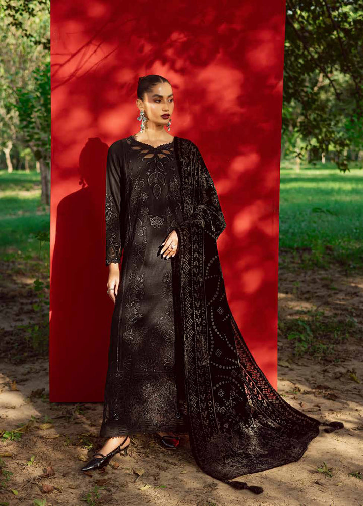 Nureh Exclusive Unstitched Luxury Palachi Embroidered Leather Peach Suits 3 Piece NU25PS NE-191 - Winter Collection