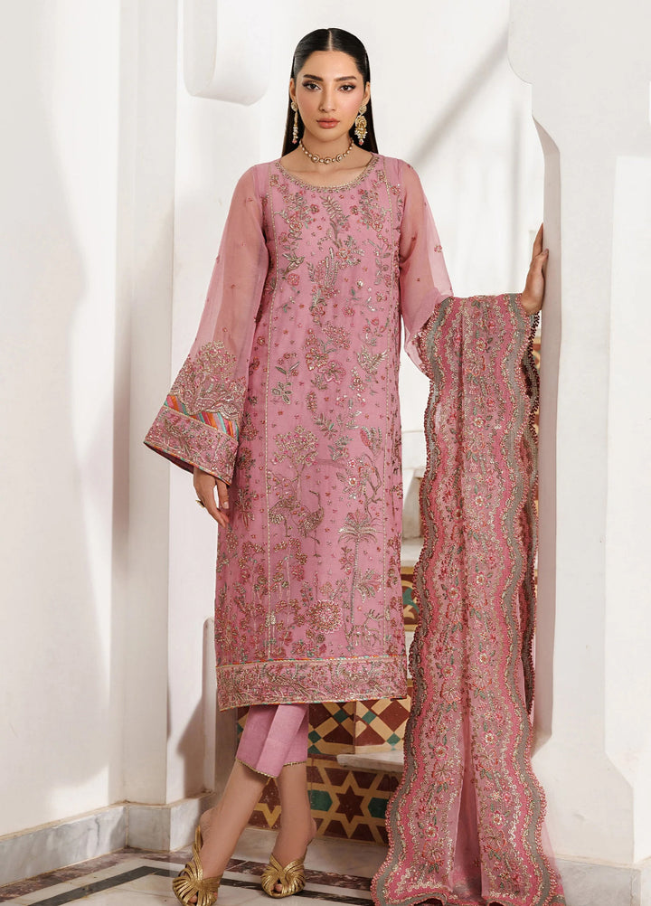 Nourah by Zarif Unstitched Embroidered Chiffon 3 Piece Suit ZR26UCN Nourah SHAYRA ZF/ZQH/SHAYRA 03 - Festive Collection