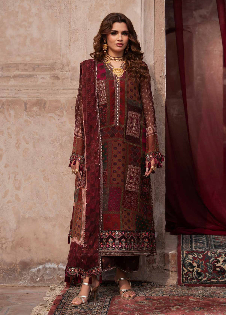 Vasal by Charizma Unstitched Embroidered Chiffon 3 Piece Suit CHR26UV VSL6-03 - Festive Collection