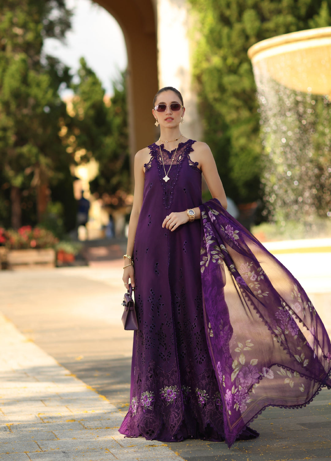 Noor by Saadia Asad Unstitched Embroidered Laserkari Lawn 3 Piece Suit SA26ULNL D2 - Lawn Collection