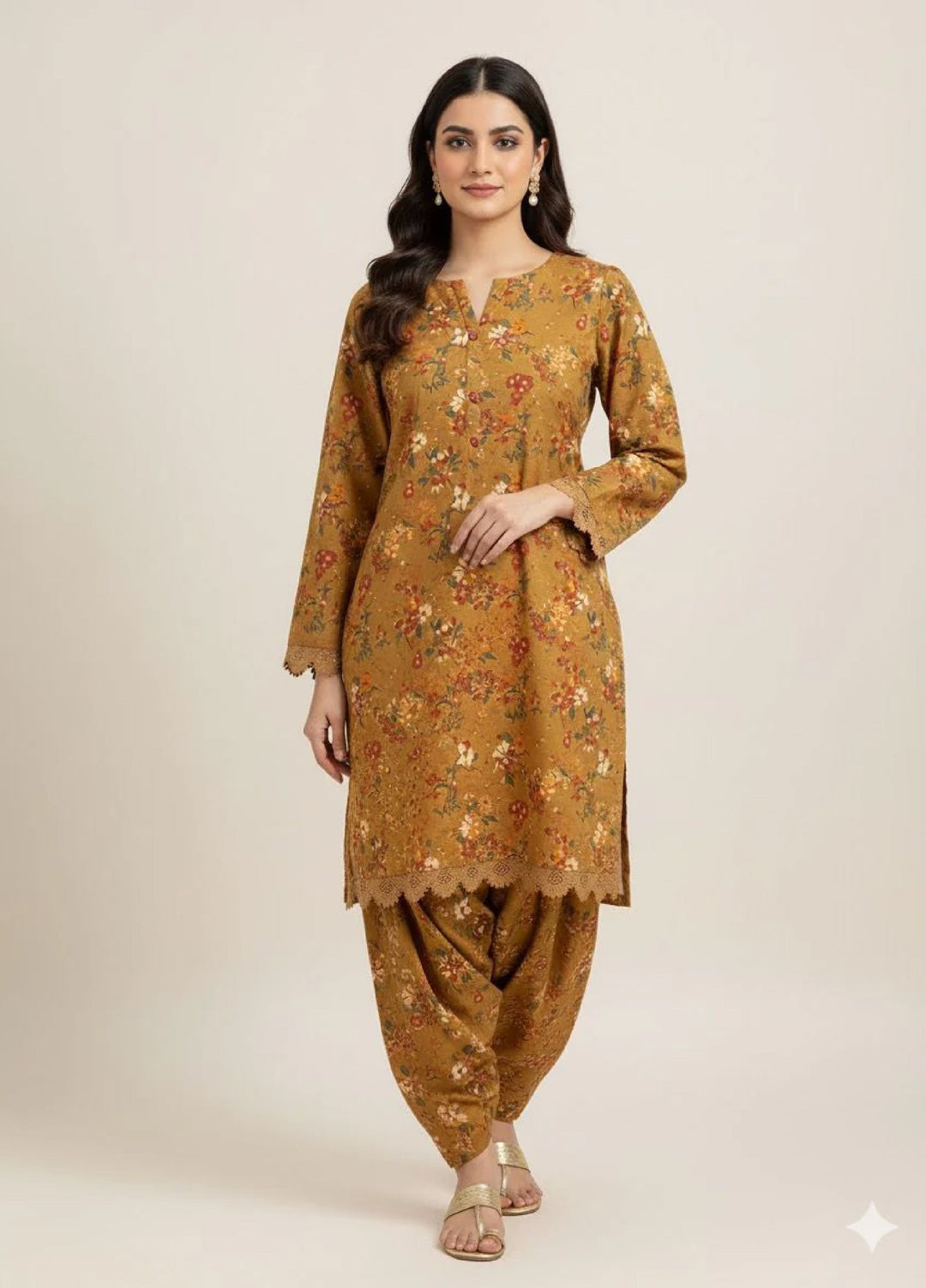 Tosheeza Saith Women Pret Khaddar 2 Piece D-4 - Winter Collection