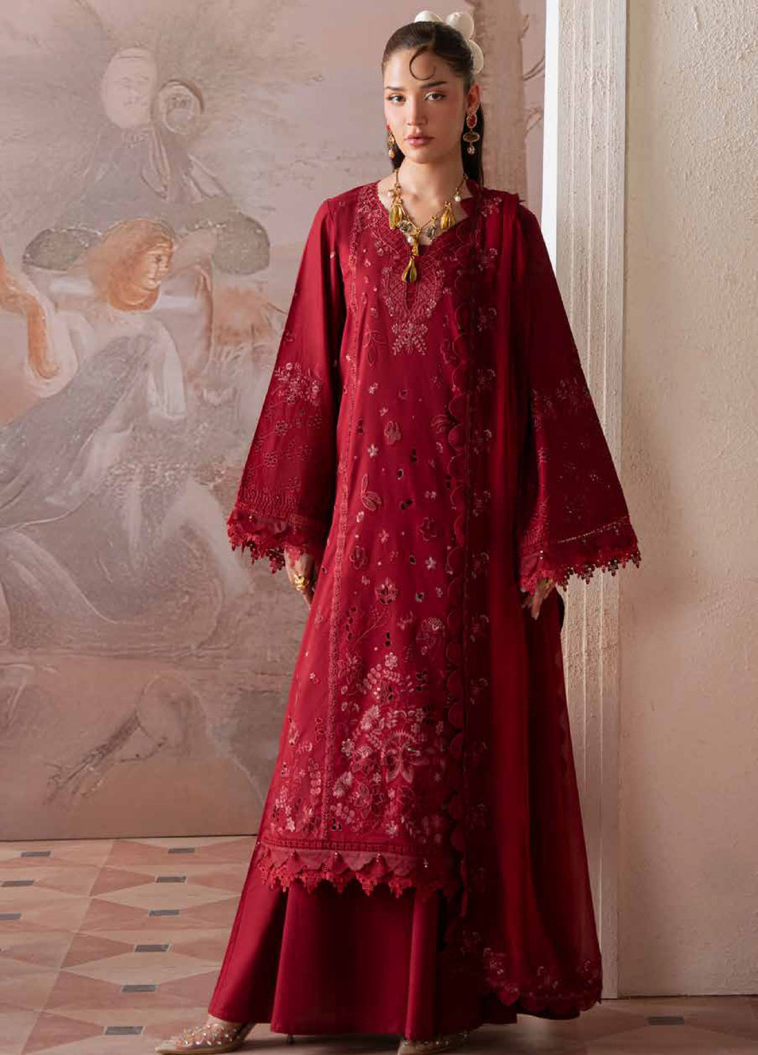 Feya by Nureh Unstitched Embroidered Lawn 3 Piece Suit NU26ULF FE-19 - Eid Collection