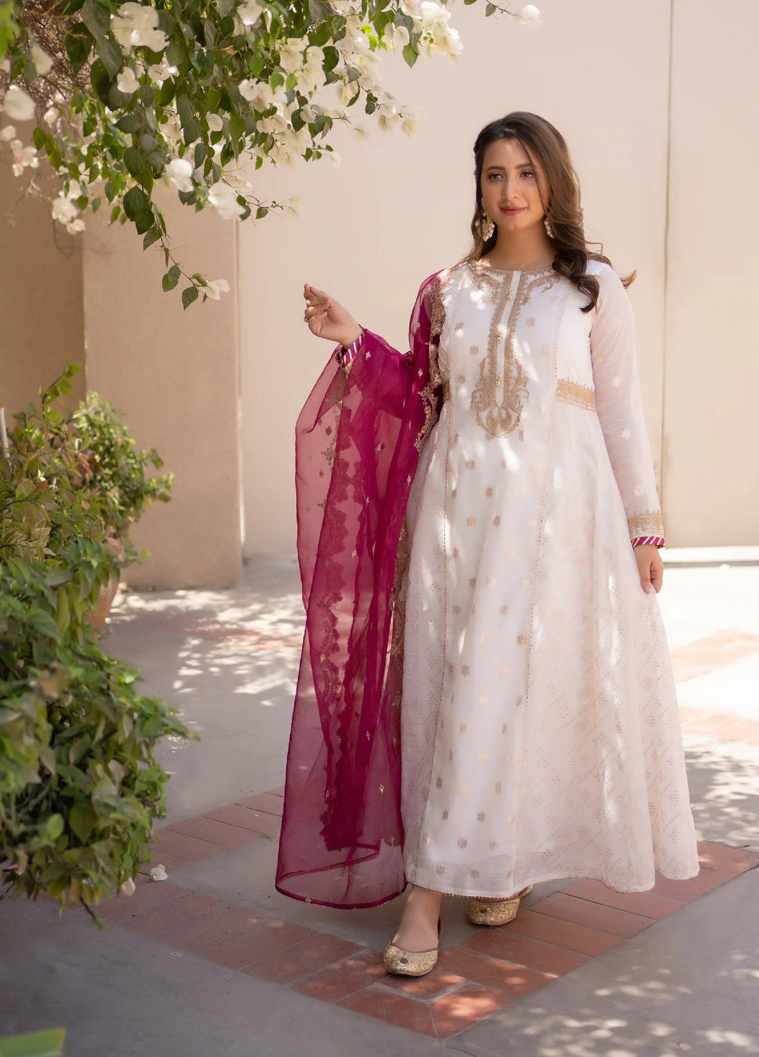 Omal by Komal Mera Eid Ka Jora Women Banarsi Paper Cotton 2 Piece Pret Suit Chandni - Festive Collection