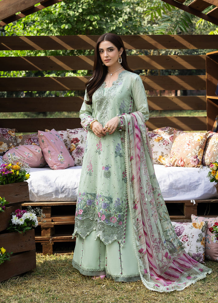 Elaf Premium Chikankari Unstitched Printed Lawn 3 Piece Suit EL26UPC ERC-7B NAHL - Summer Collection