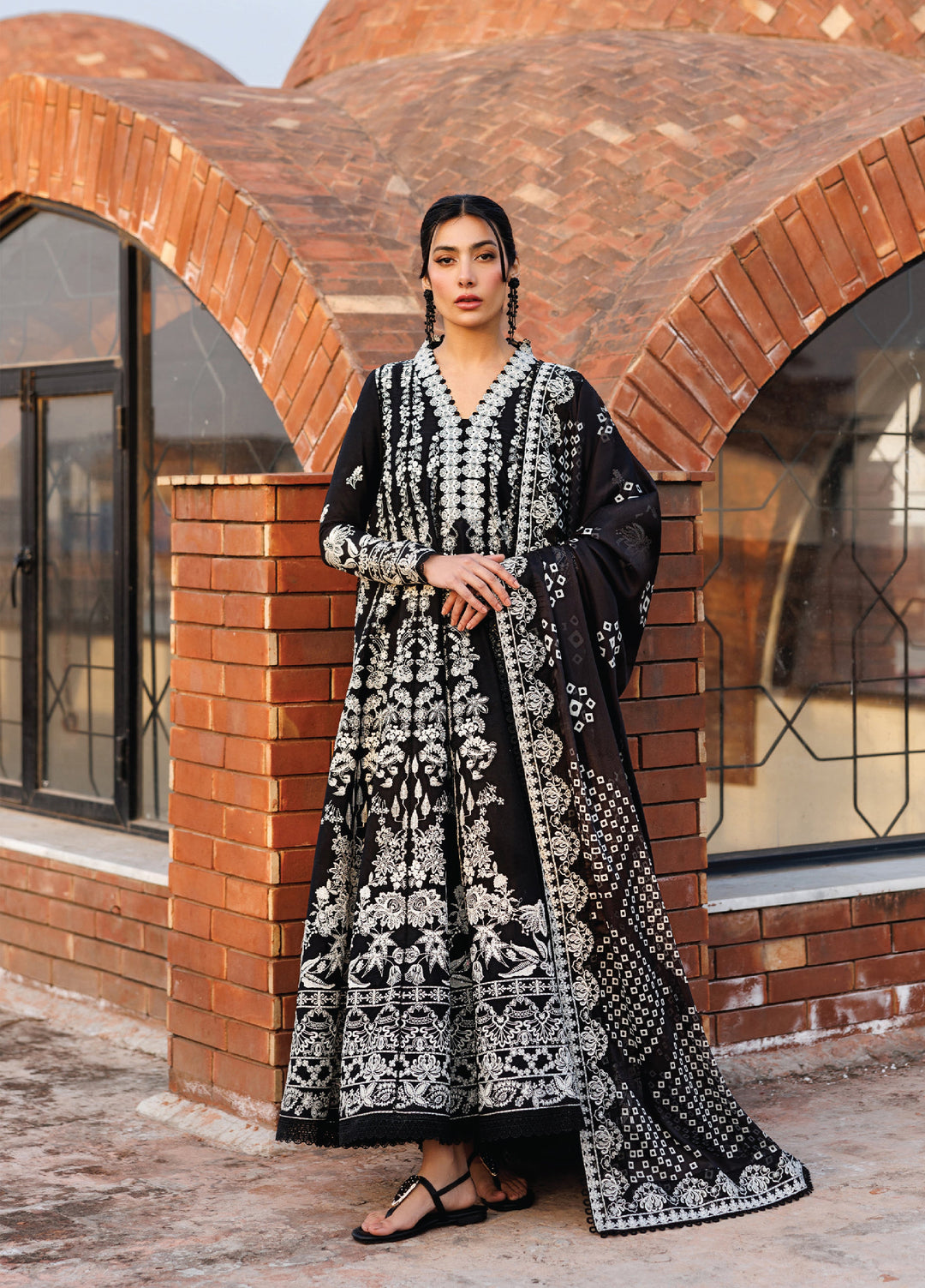 Mirabelle by Emaan Adeel Unstitched Embroidered Luxury Lawn 3 Piece Suit EA26UML D9 Midnight Bliss - Festive Collection