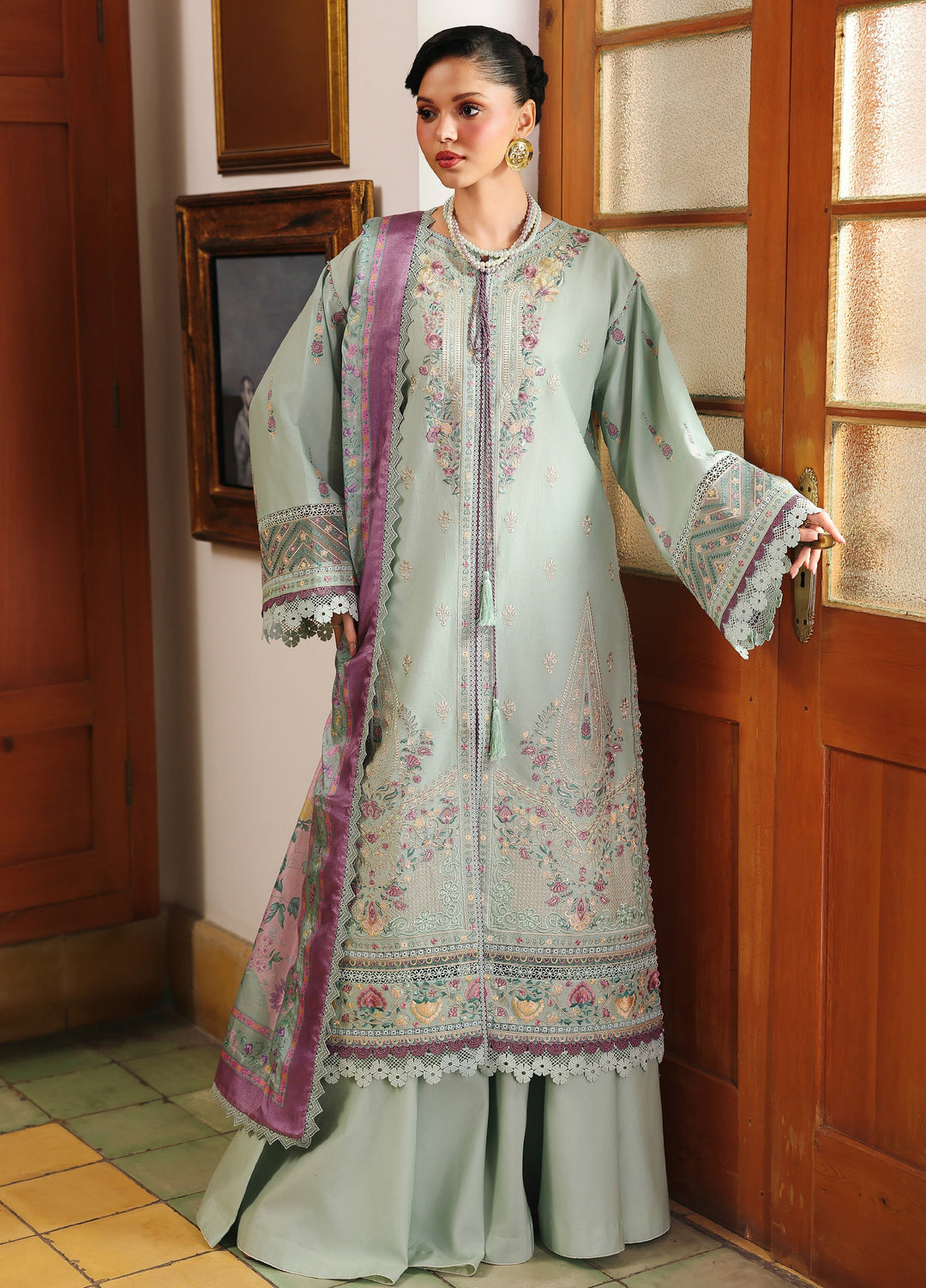 Lumina by Bin Ilyas Unstitched Embroidered Lawn 3 Piece Suit BI26UL L7 7A - Summer Collection