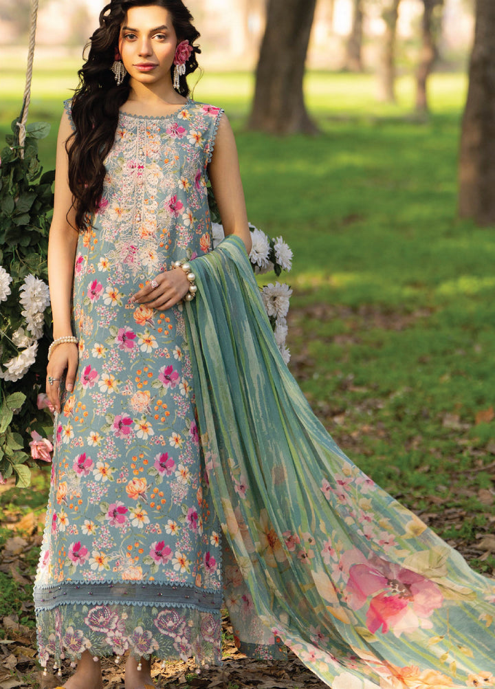 Eden Garden by Humdum Unstitched Embroidered Lawn 3 Piece Suit HB26UED D-06 - Summer Collection