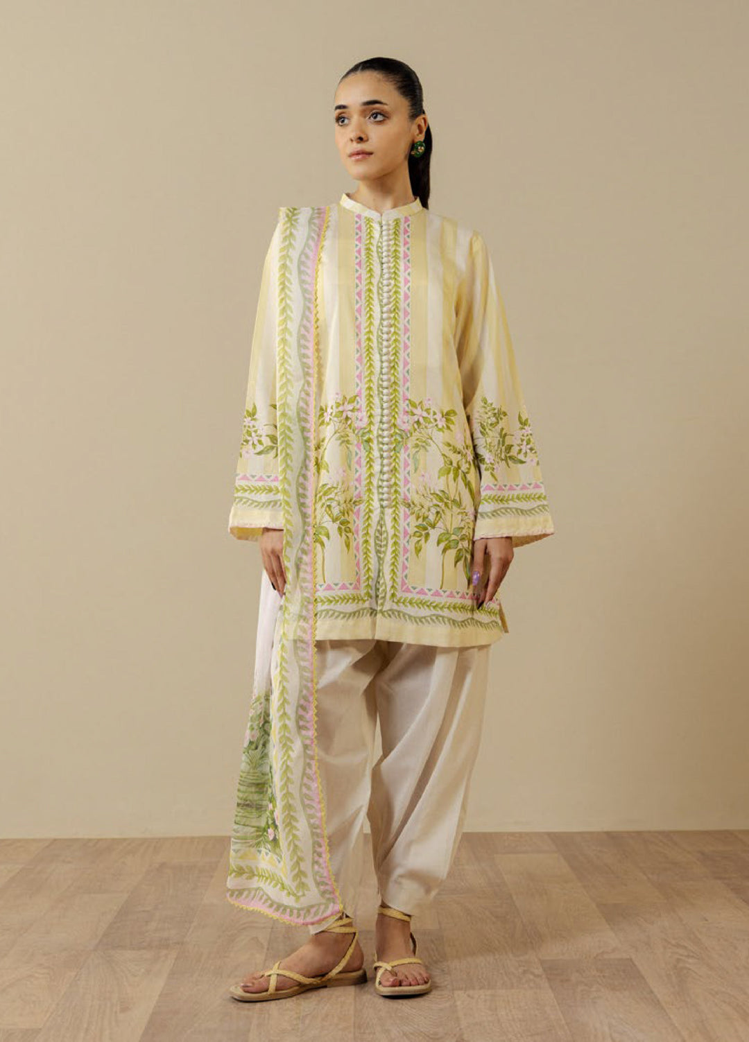 Coco by Zara Shahjahan Unstitched Printed Lawn 3 Piece Suit CZS26UPL NERINE-1B - Summer Collection