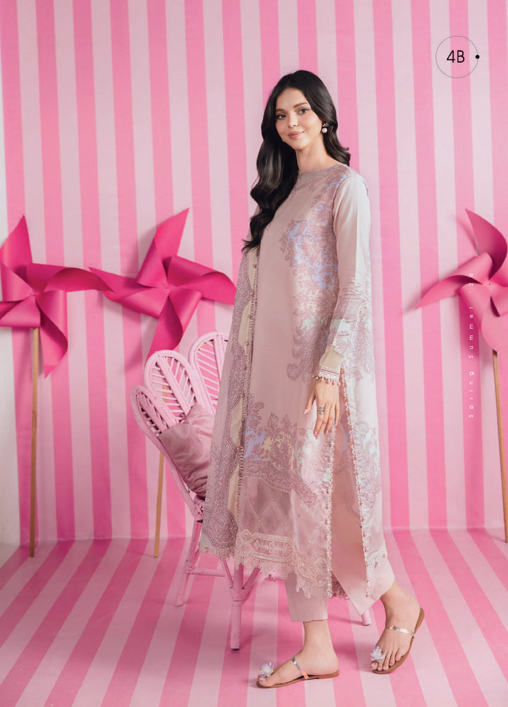 M Basics by Maria B Unstitched Embroidered Lawn 3 Piece Suit MB26UMB MB-CUSV13-4B - Summer Collection