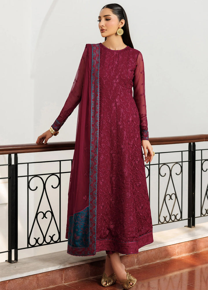 Nourah by Zarif Unstitched Embroidered Chiffon 3 Piece Suit ZR26UCN Nourah MAHAL ZF/ZQH/MAHAL 04 - Festive Collection