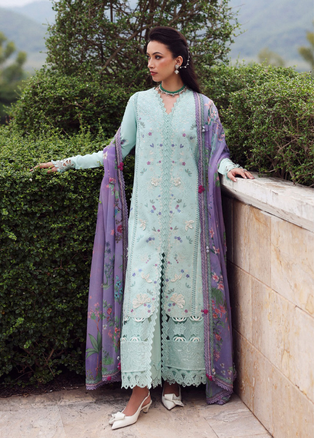 Lilas by Republic WomensWear Unstitched Embroidered Lawn 3 Piece Suit RW26ULL D-2B - Eid Collection