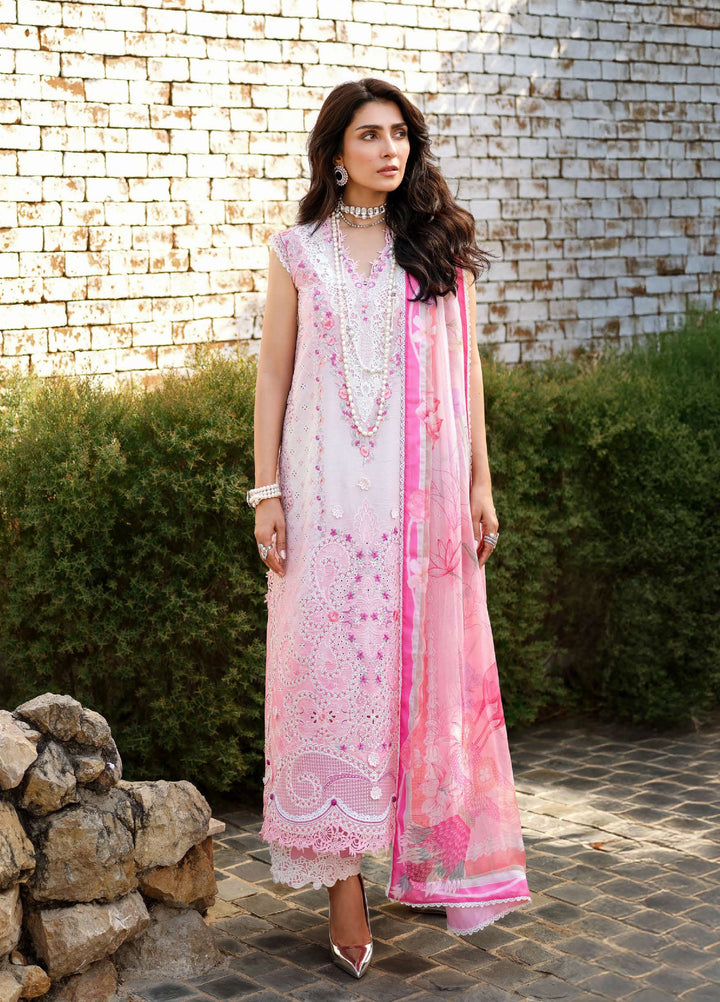 AMoi by Mushq Unstitched Embroidered Luxury Lawn 3 Piece Suit MU26AHL D-2 Silent Dreamer - Summer Collection