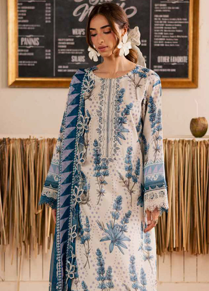 Gardenia by Nureh Unstitched Embroidered Lawn 3 Piece Suit NU26ULG NSG-220 - Summer Collection